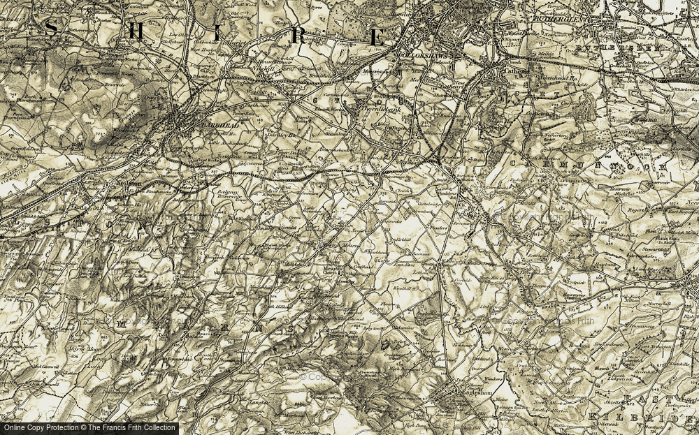 Old Map of Historic Map covering Barcapel in 1904-1905