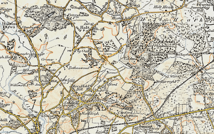 Old map of Broom Hill in 1897-1909