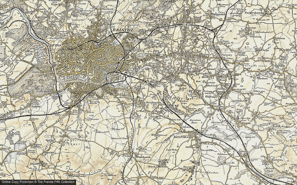 Old Map of Broom Hill, 1899 in 1899