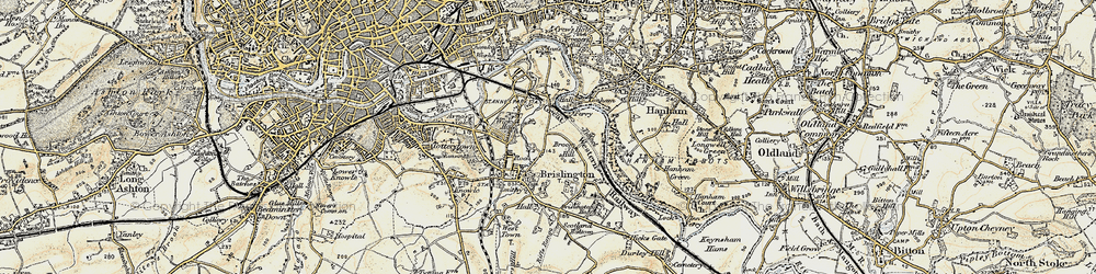 Old map of Broom Hill in 1899