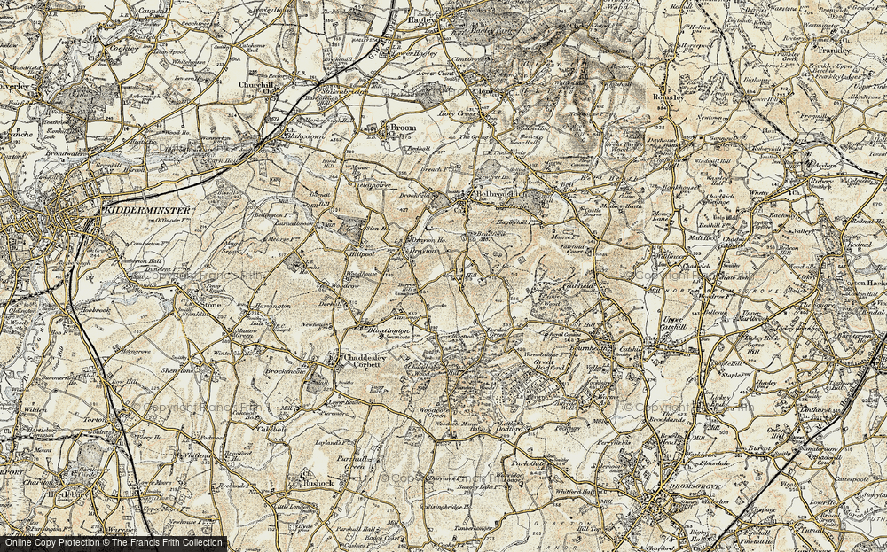 Old Map of Historic Map covering Barrow Hill in 1901-1902