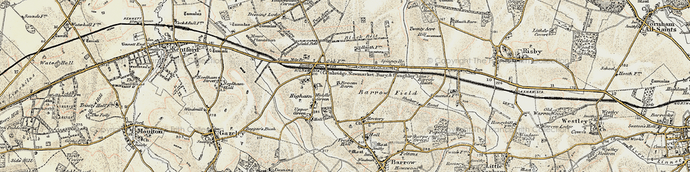 Old map of Barrow Field in 1899-1901