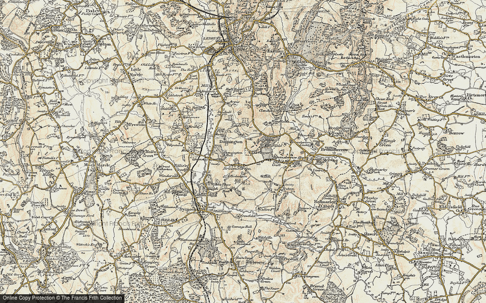 Old Map of Broom's Green, 1899-1900 in 1899-1900