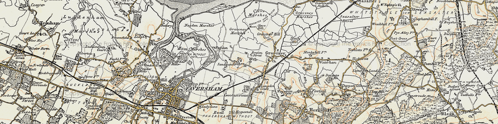 Old map of Broom Street in 1897-1898