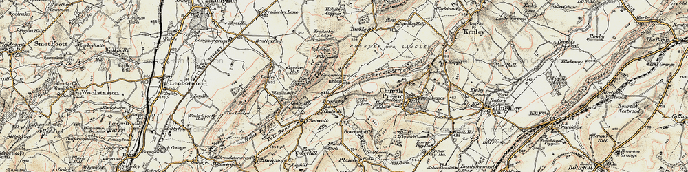 Old map of Lawley in 1902