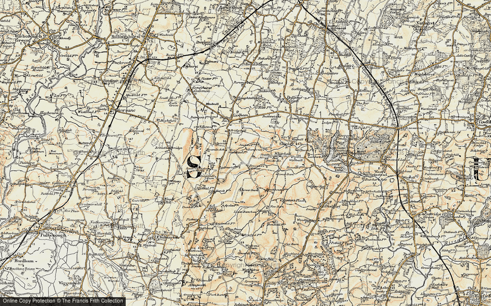 Old Map of Broomer's Corner, 1898 in 1898