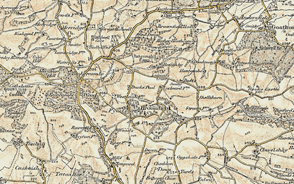 Old map of Broomfield in 1898-1900