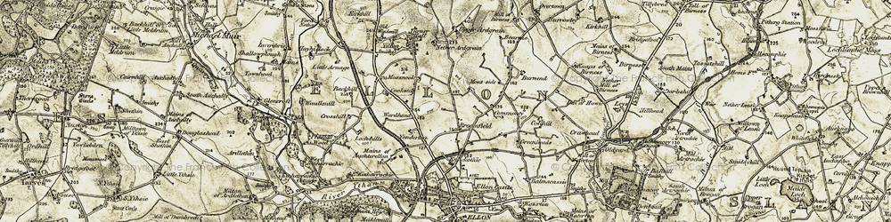 Old map of Broomfield in 1909-1910