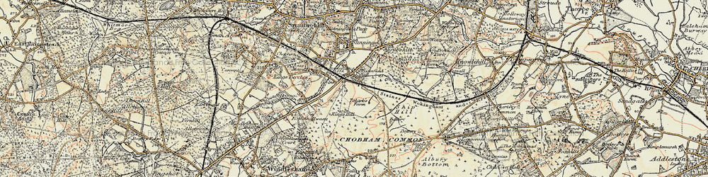 Old map of Broomhall in 1897-1909