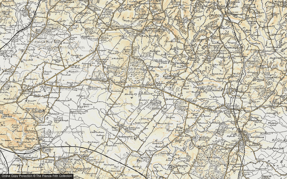 Old Map of Broomham, 1898 in 1898