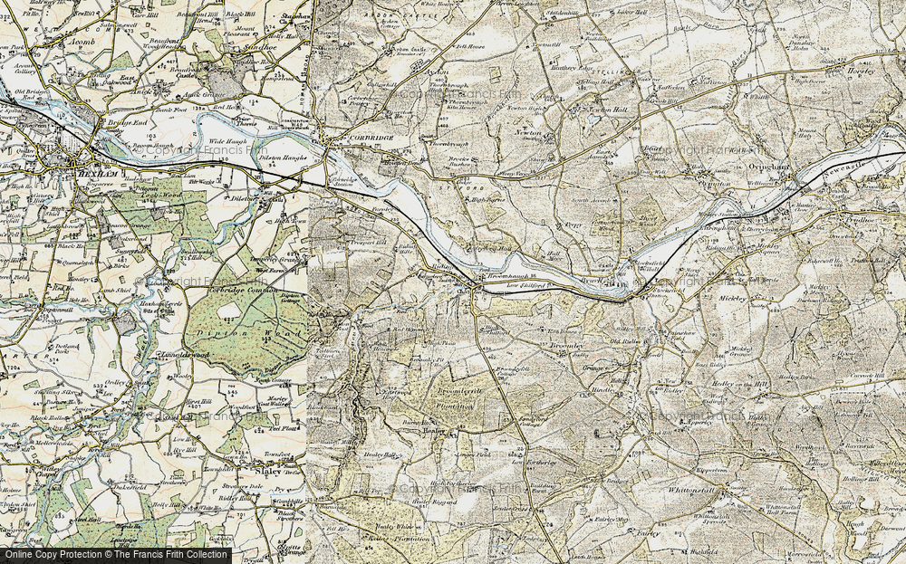 Old Map of Broomhaugh, 1901-1904 in 1901-1904