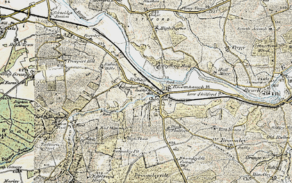 Old map of Broomhaugh in 1901-1904