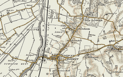 Old map of Broomhill in 1901-1902