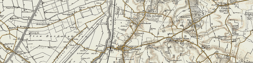 Old map of Broomhill in 1901-1902