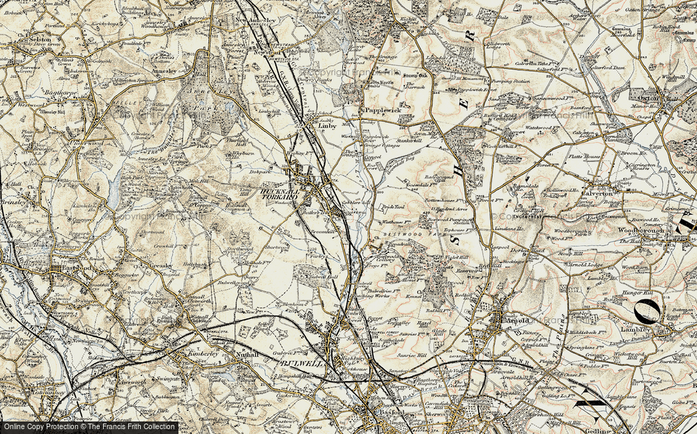 Old Map of Broomhill, 1902 in 1902