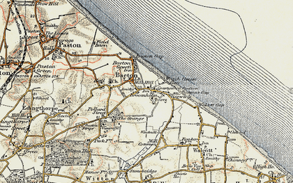 Old map of Broomholm in 1901-1902