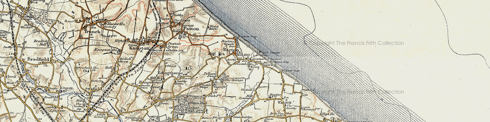 Old map of Broomholm in 1901-1902