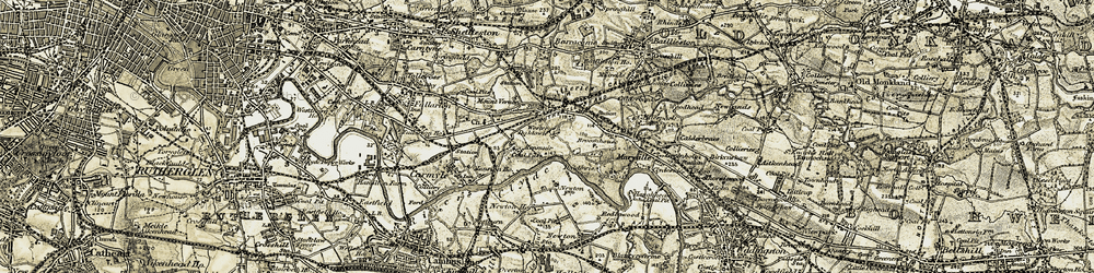 Old map of Wester Daldowie in 1904-1905