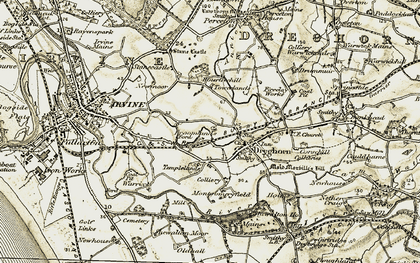 Old map of Broomlands in 1905-1906