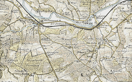 Old map of Broomley in 1901-1904