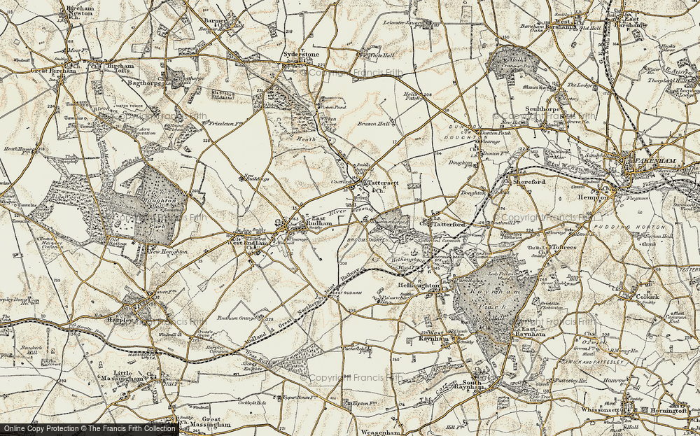 Old Map of Broomsthorpe, 1901-1902 in 1901-1902