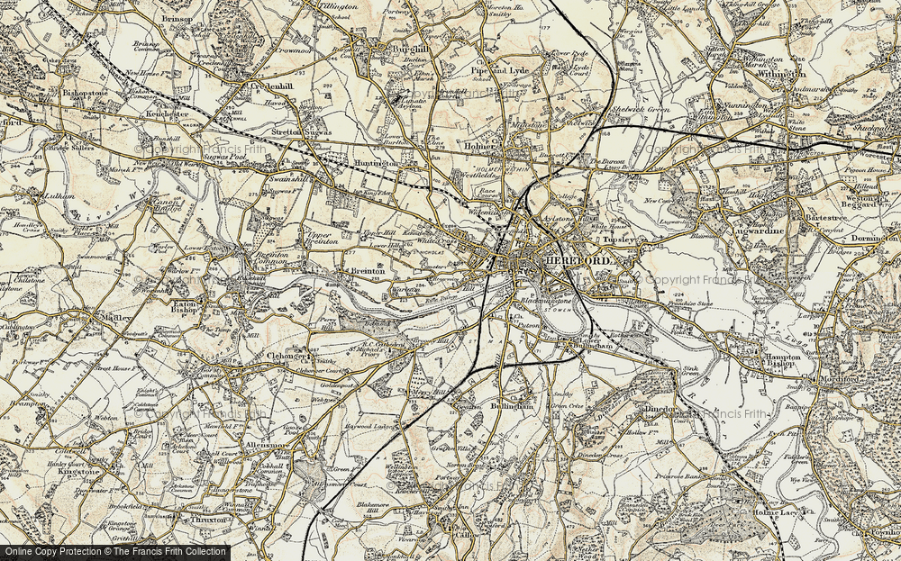 Old Map of Broomy Hill, 1900-1901 in 1900-1901