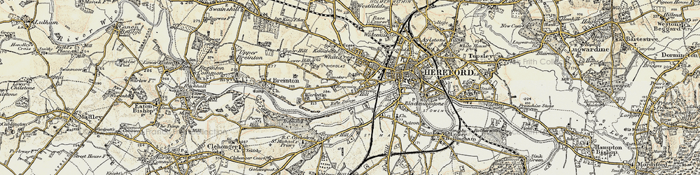 Old map of Broomy Hill in 1900-1901
