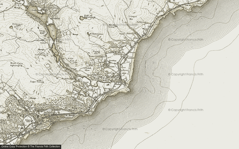 Old Map of Brora, 1911-1912 in 1911-1912