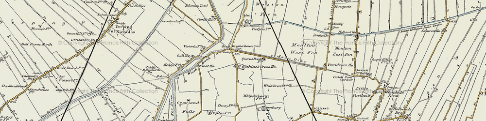 Old map of Brotherhouse Bar in 1901-1903