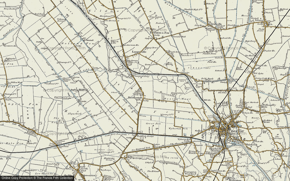 Old Map of Brothertoft, 1902-1903 in 1902-1903