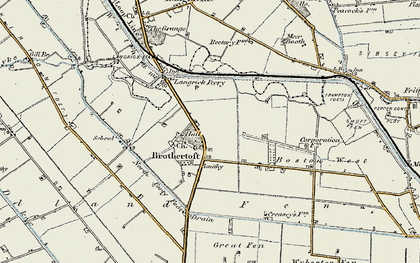 Old map of Brothertoft in 1902-1903