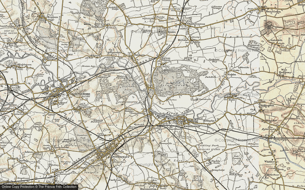 Old Map of Brotherton, 1903 in 1903