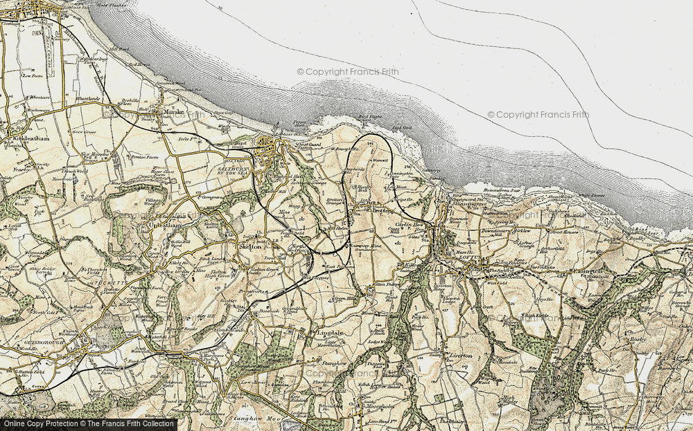Old Map of Brotton, 1903-1904 in 1903-1904
