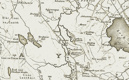Old map of Achnacly in 1911-1912