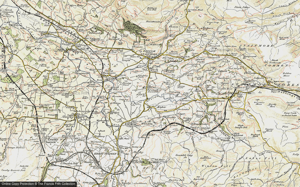 Old Map of Historic Map covering Belahbridge Ho in 1903-1904
