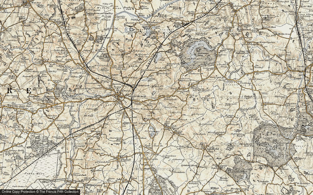 Old Map of Historic Map covering Black Park in 1902