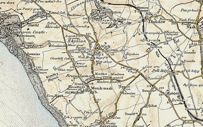 Old map of Broughton in 1899-1900
