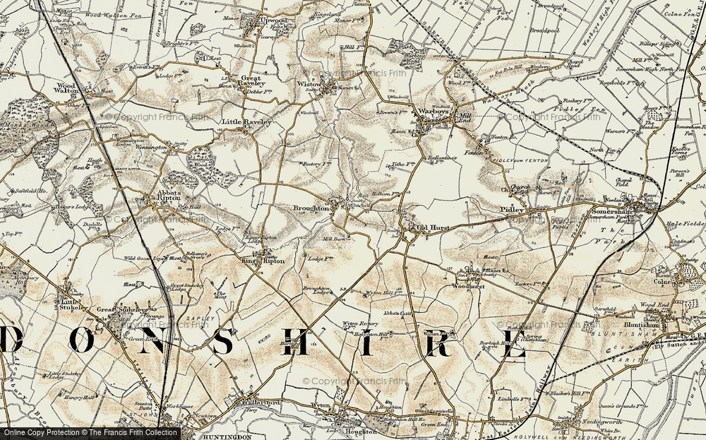 Old Map of Broughton, 1901 in 1901