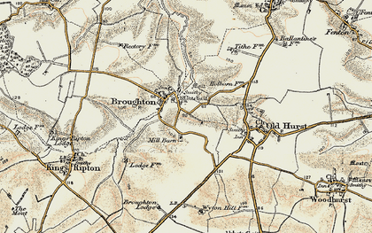 Old map of Broughton in 1901