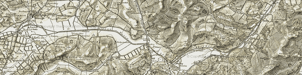 Old map of Broughton Burn in 1903-1904