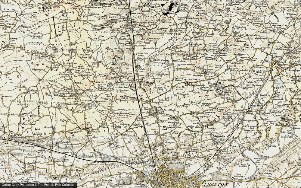 Old Map of Historic Map covering Benson's Ho in 1903-1904