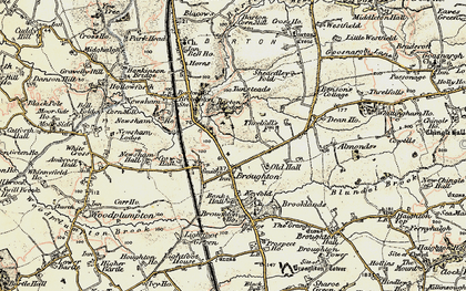 Old map of Broughton in 1903-1904