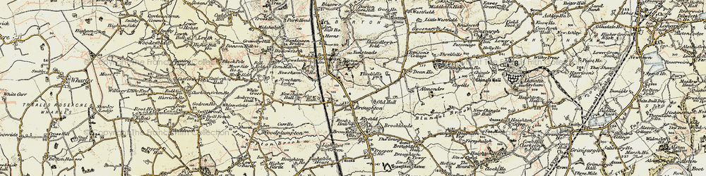 Old map of Benson's Ho in 1903-1904