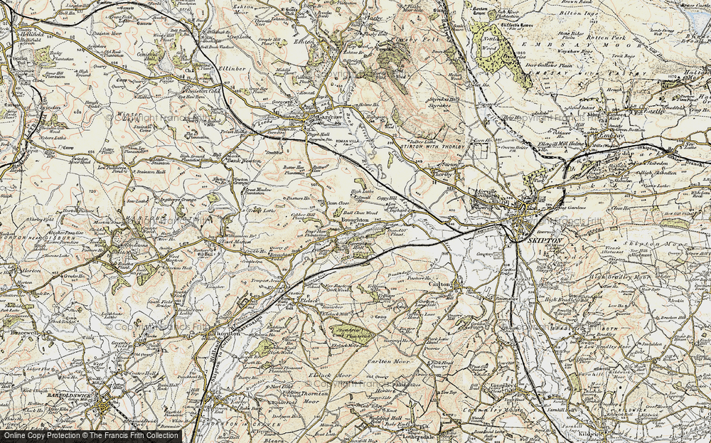 Old Map of Historic Map covering Butter Haw in 1903-1904