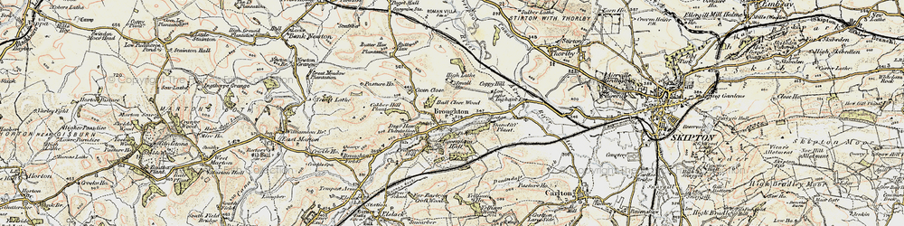 Old map of Yellison Ho in 1903-1904