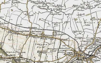Old map of Broughton in 1903-1904