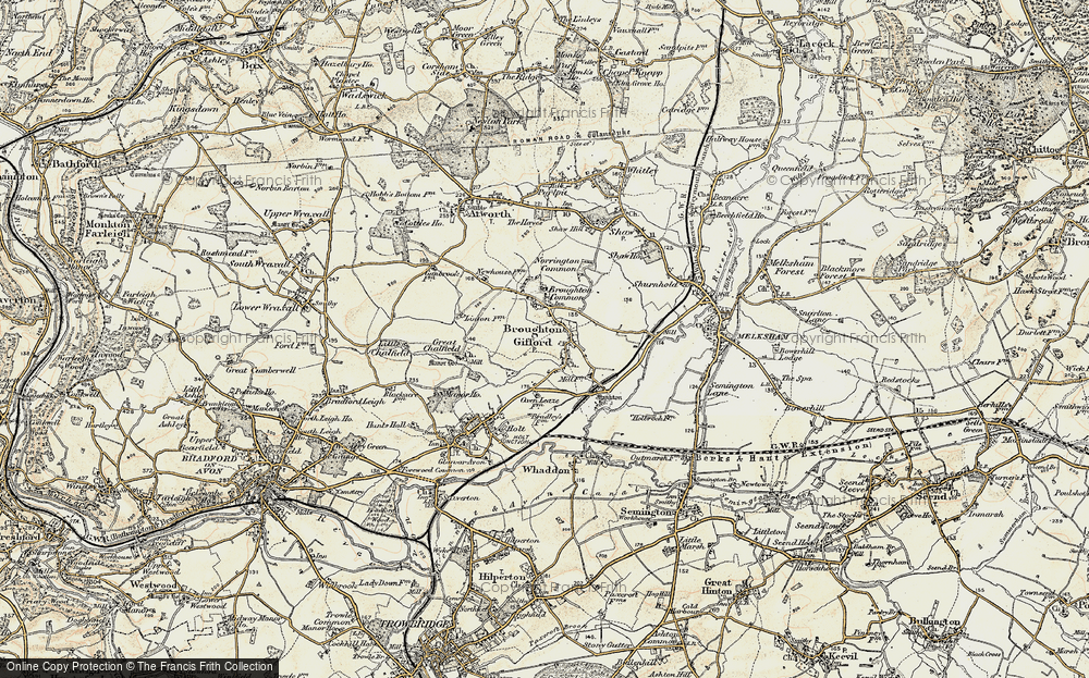 Old Map of Broughton Gifford, 1898-1899 in 1898-1899