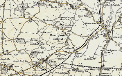 Old map of Broughton Gifford in 1898-1899