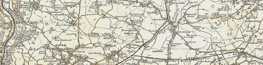 Old map of Broughton Gifford in 1898-1899