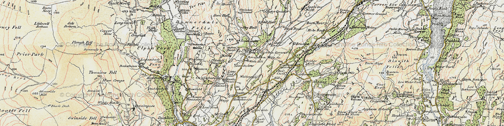 Old map of Bracelet Hall in 1903-1904